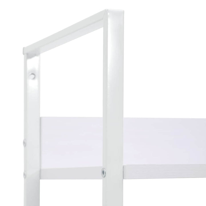 bogreol med 3 hylder 60x27,6x124,5 cm konstrueret træ hvid