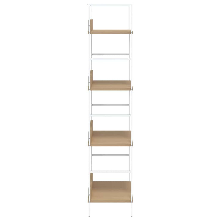 bogreol 60x27,6x124,5 cm 4 hylder konstrueret træ egetræsfarve
