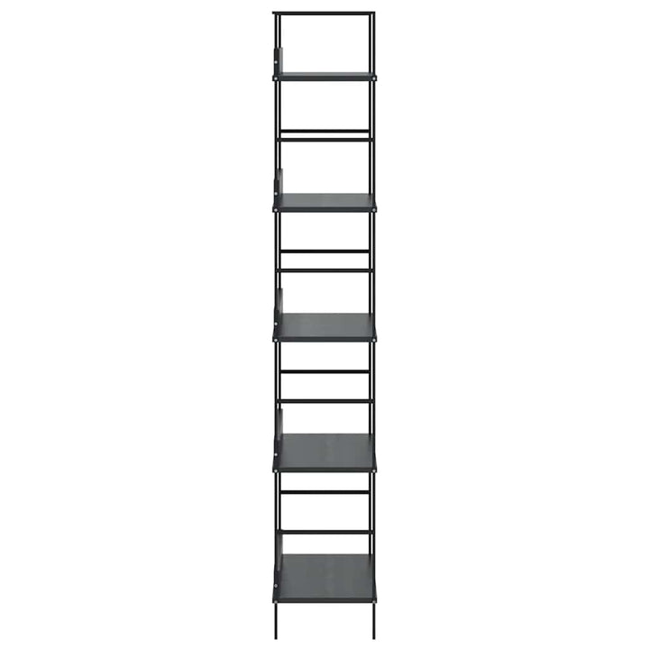 bogreol med 5 hylder 60x27,6x158,5 cm konstrueret træ sort