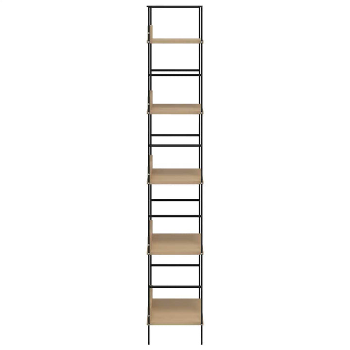 bogreol 60x27,6x158,5 cm 5 hylder konstrueret træ egetræsfarve