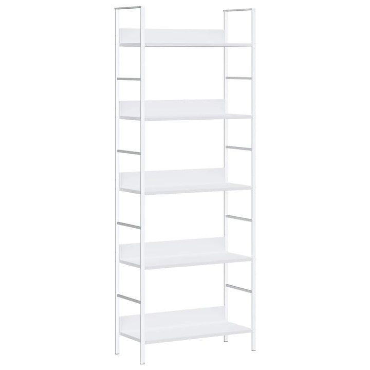 bogreol med 5 hylder 60x27,6x158,5 cm konstrueret træ hvid