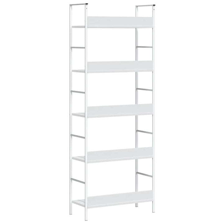 bogreol med 5 hylder 60x27,6x158,5 cm konstrueret træ hvid
