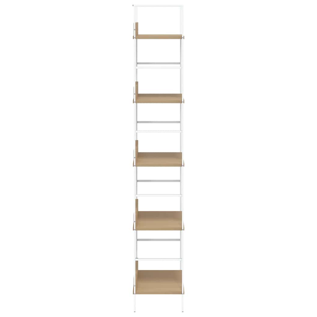 bogreol 60x27,6x158,5 cm 5 hylder konstrueret træ egetræsfarvet