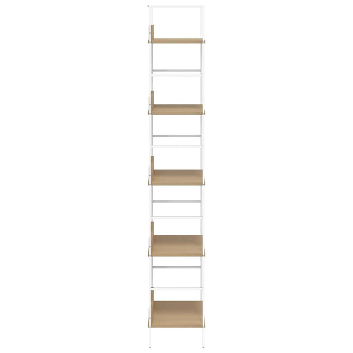bogreol 60x27,6x158,5 cm 5 hylder konstrueret træ egetræsfarvet