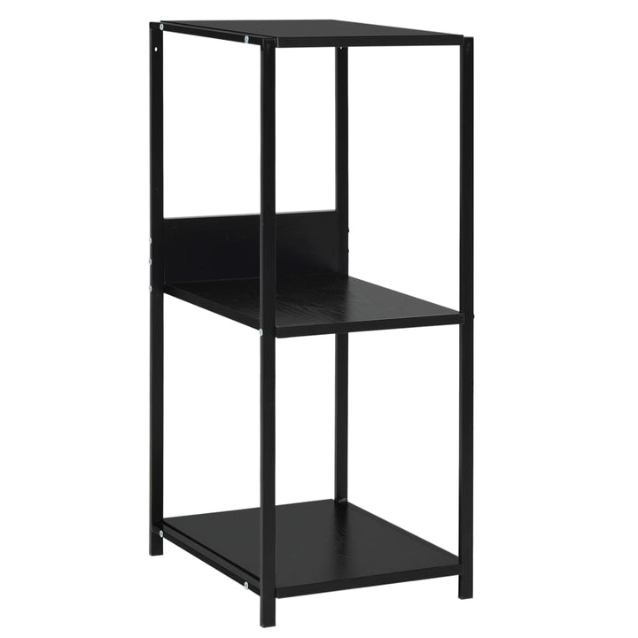 lille bogreol 33,5x39,6x79,7 cm konstrueret træ sort