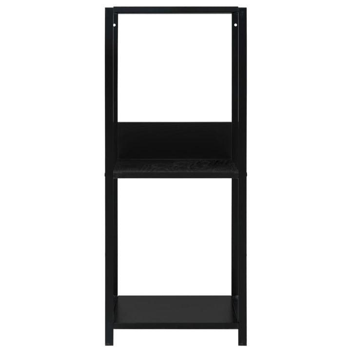 lille bogreol 33,5x39,6x79,7 cm konstrueret træ sort