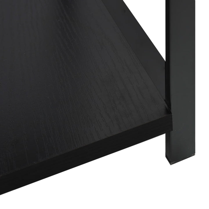 lille bogreol 33,5x39,6x79,7 cm konstrueret træ sort