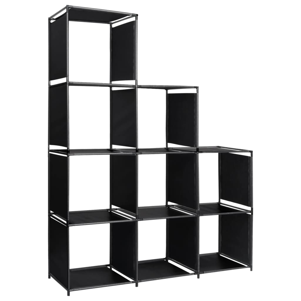 displayreol trappeformet 130x45x170 cm stof