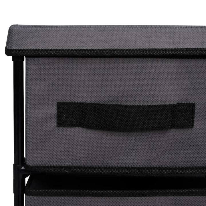 opbevaringsreol med 6 skuffer 55x29x55 cm stål grå