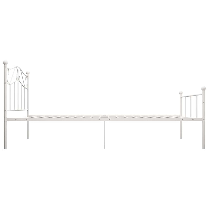 sengestel 90x200 cm metal hvid