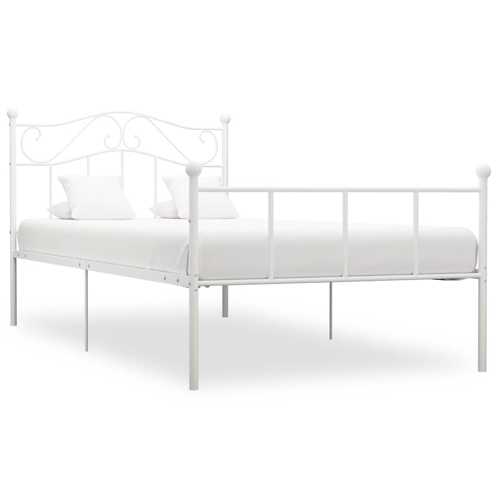 sengestel 100x200 cm metal hvid