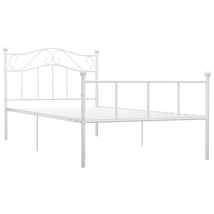 sengestel 100x200 cm metal hvid