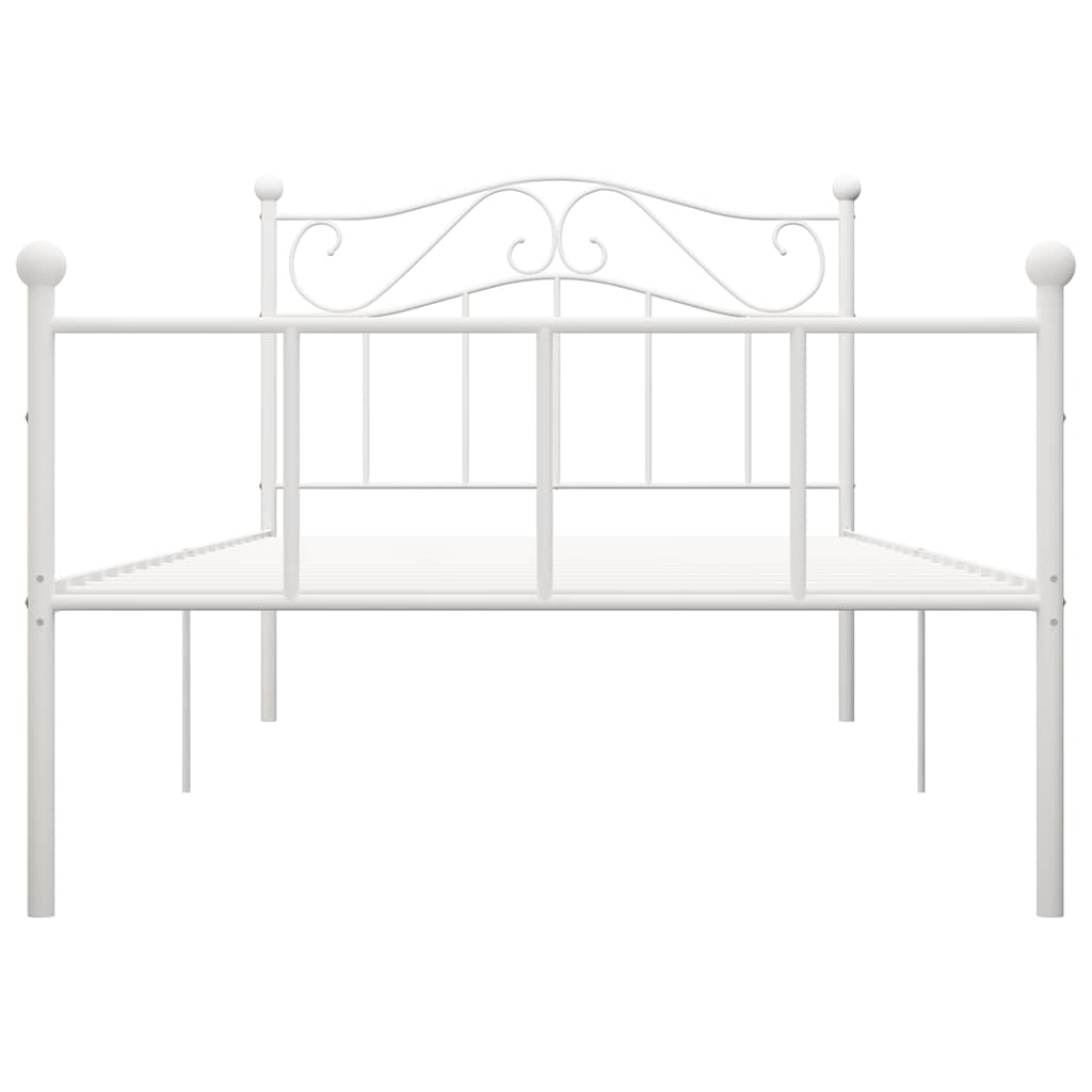 sengestel 100x200 cm metal hvid