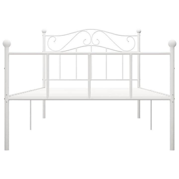 sengestel 100x200 cm metal hvid