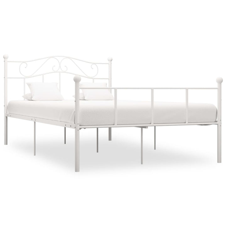 sengestel 120x200 cm metal hvid