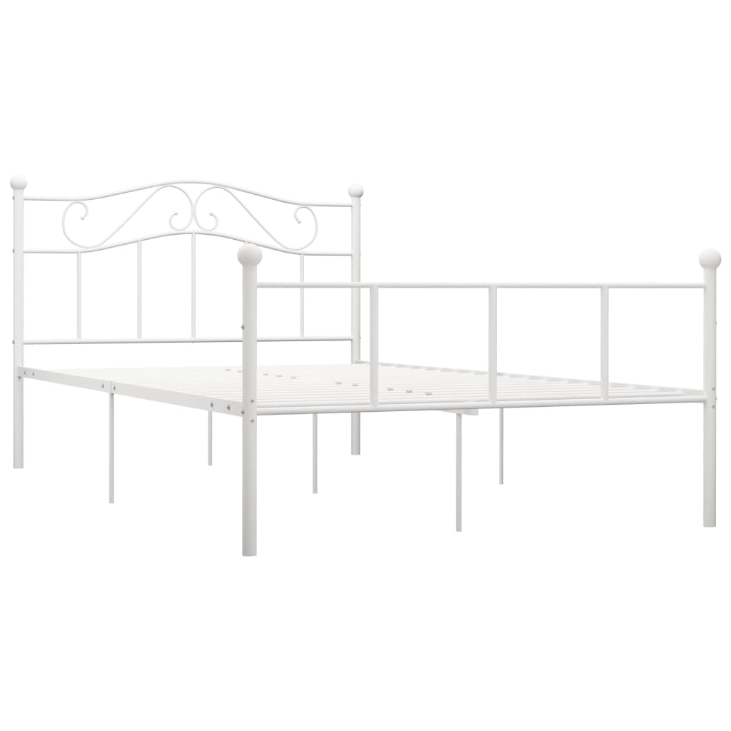 sengestel 120x200 cm metal hvid
