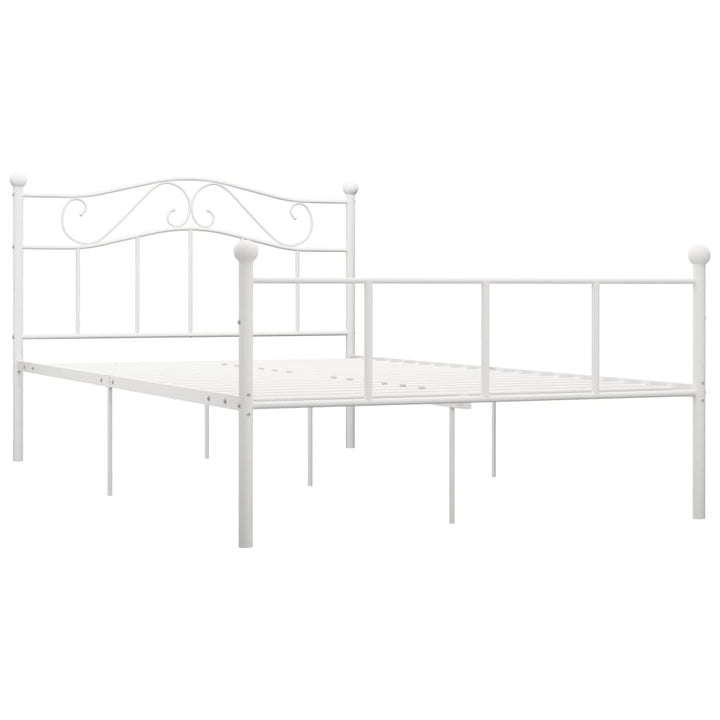 sengestel 120x200 cm metal hvid