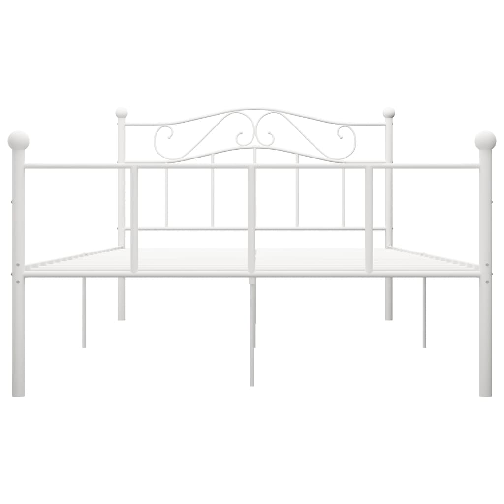 sengestel 120x200 cm metal hvid