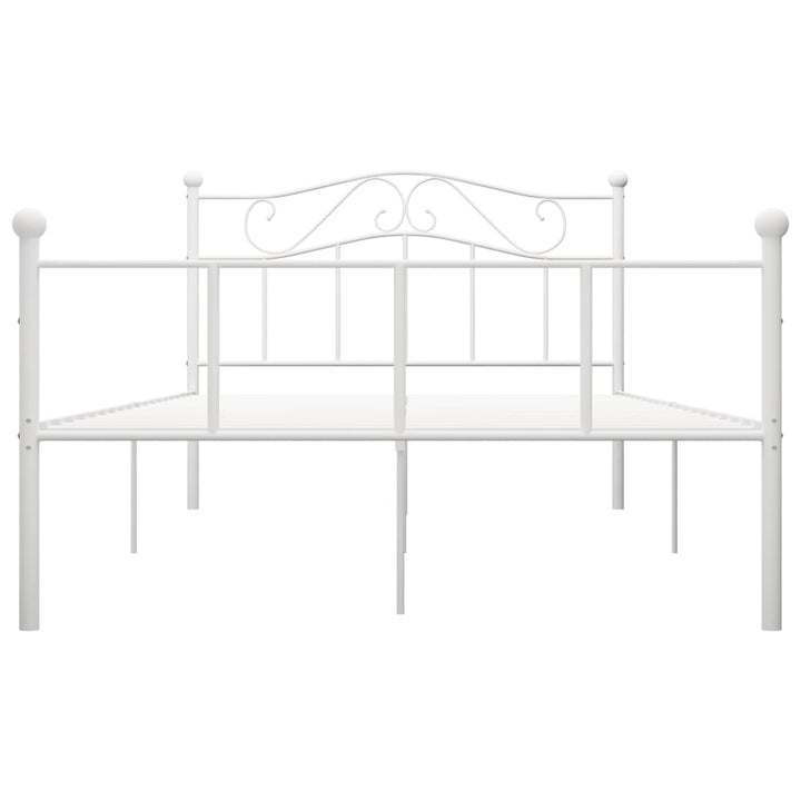 sengestel 120x200 cm metal hvid