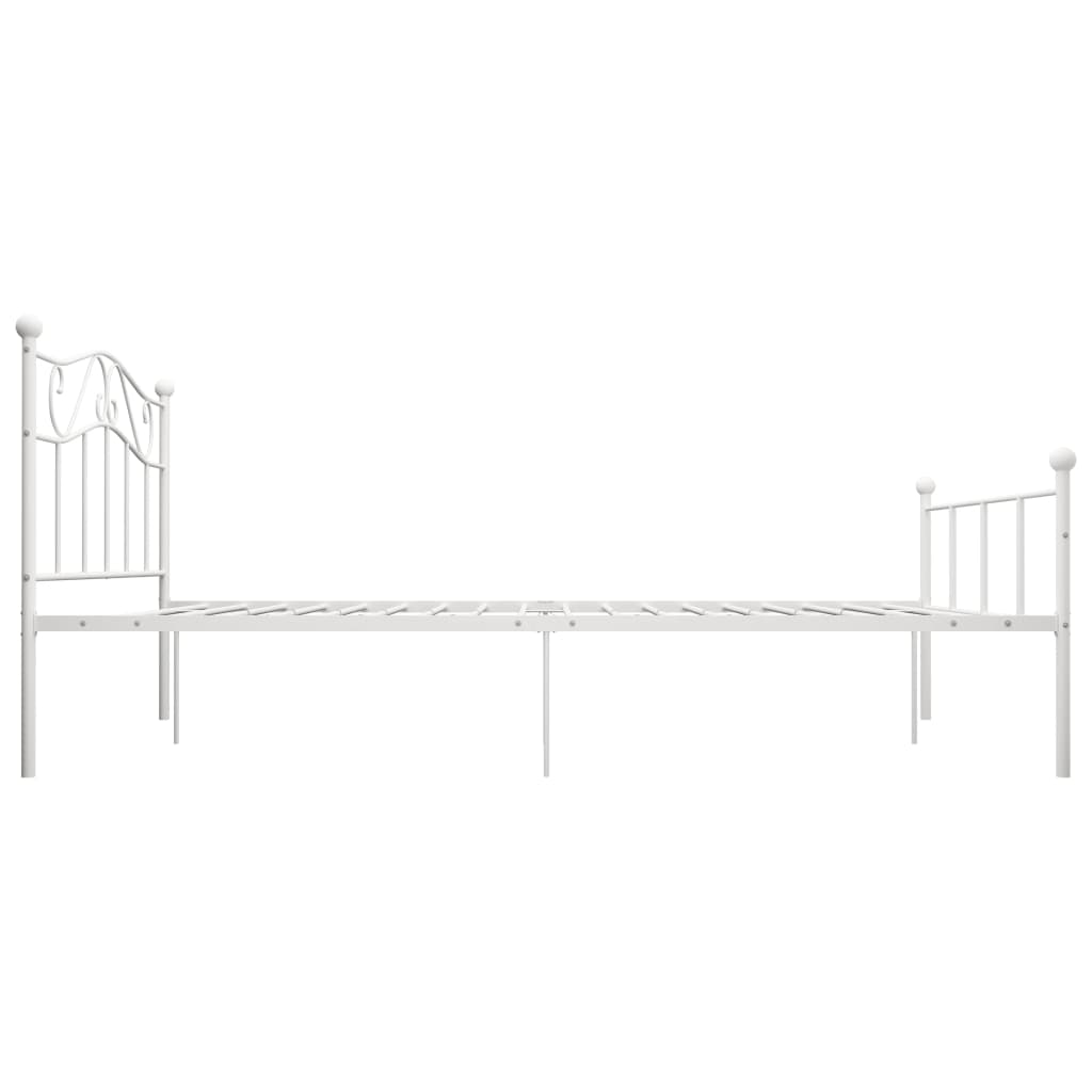 sengestel 120x200 cm metal hvid