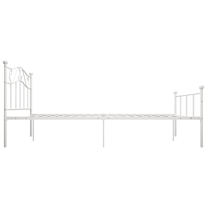 sengestel 120x200 cm metal hvid