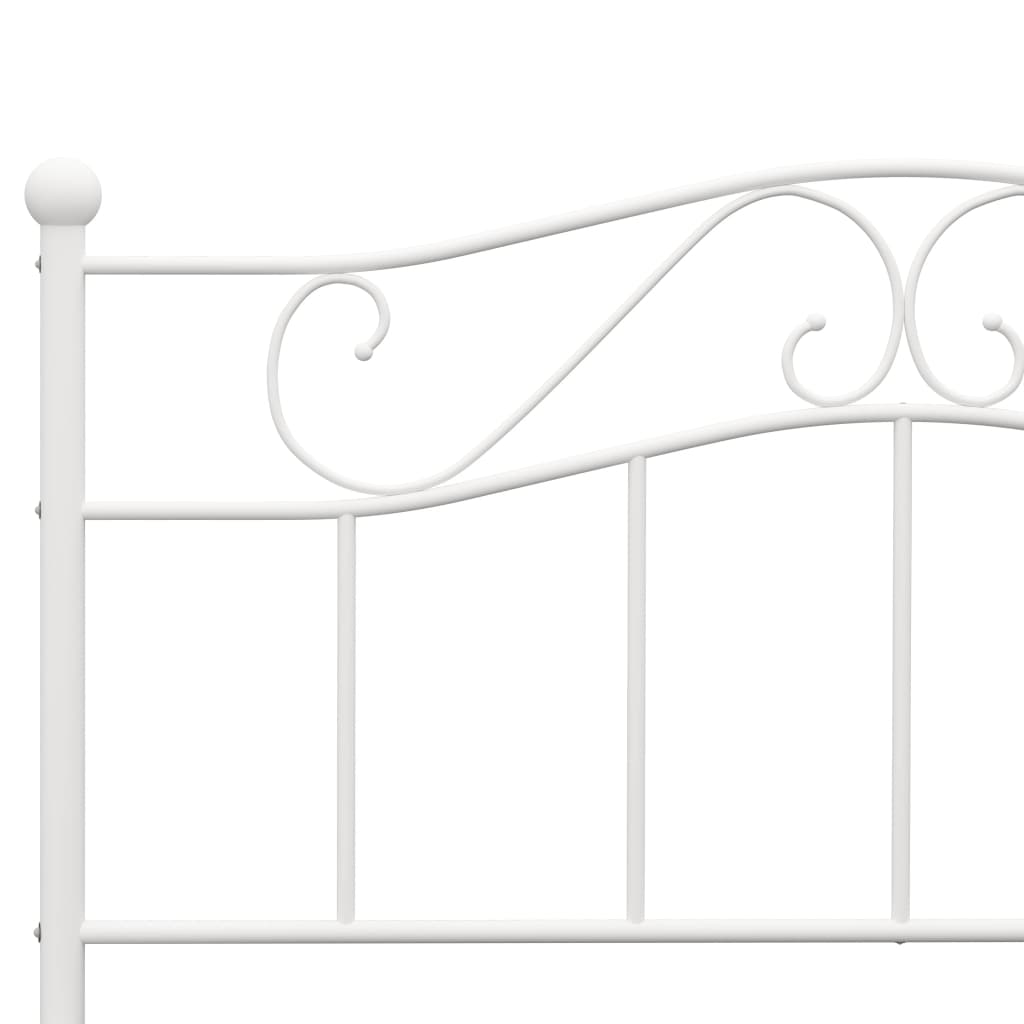 sengestel 120x200 cm metal hvid