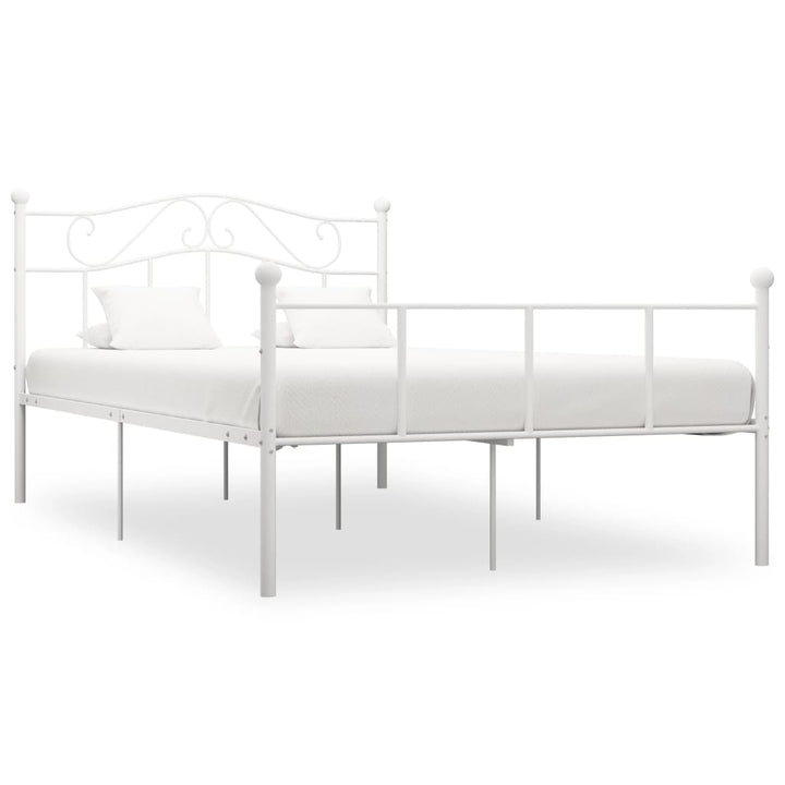 sengestel 140x200 cm metal hvid