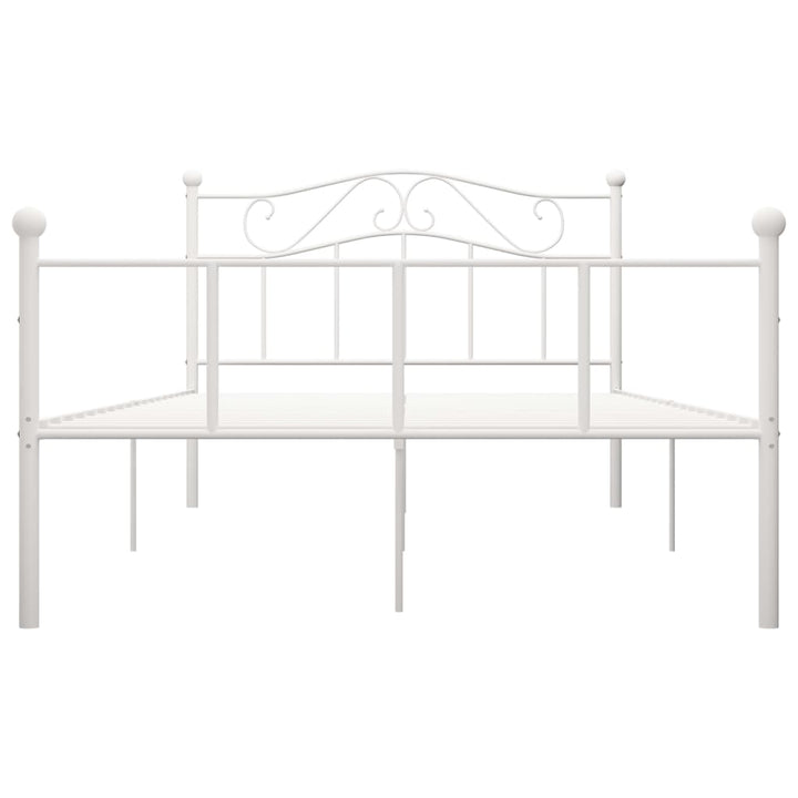 sengestel 140x200 cm metal hvid
