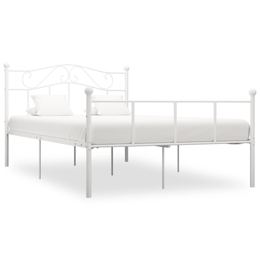 sengestel 160x200 cm metal hvid