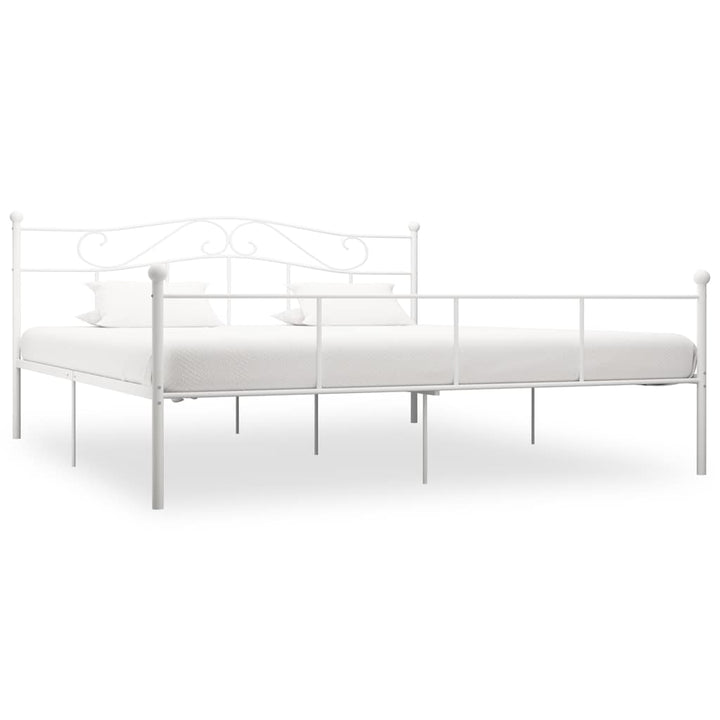 sengestel 180x200 cm metal hvid