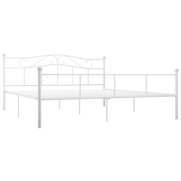 sengestel 180x200 cm metal hvid