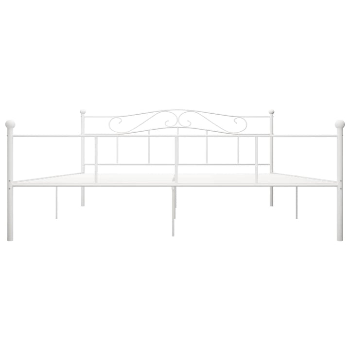 sengestel 180x200 cm metal hvid