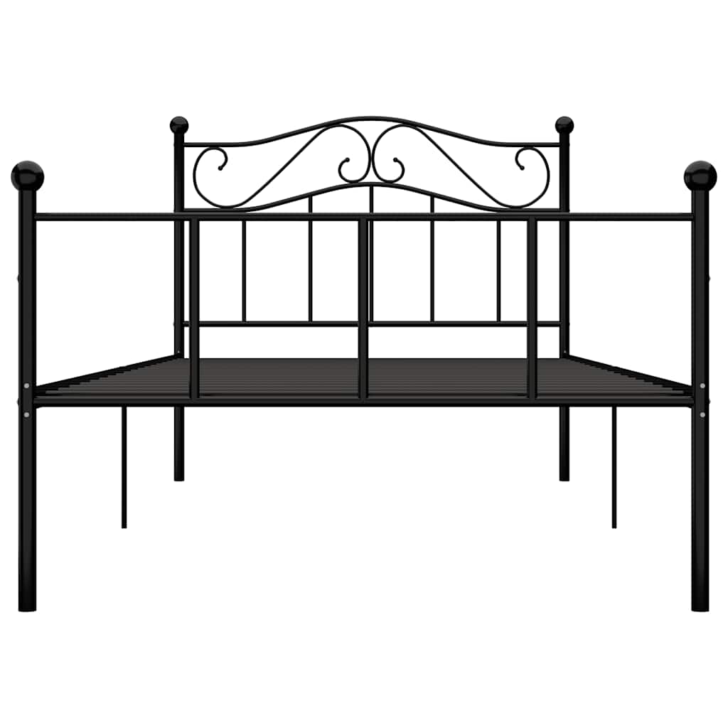 sengestel 90x200 cm metal sort