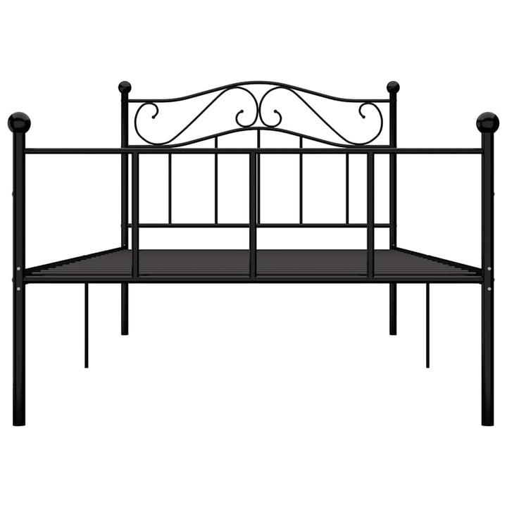 sengestel 90x200 cm metal sort