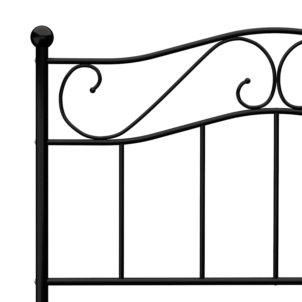 sengestel 90x200 cm metal sort