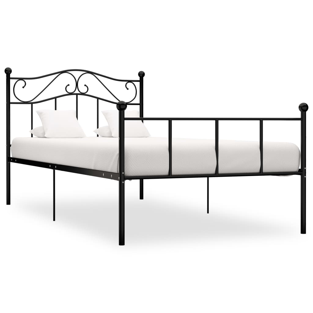 sengestel 100x200 cm metal sort