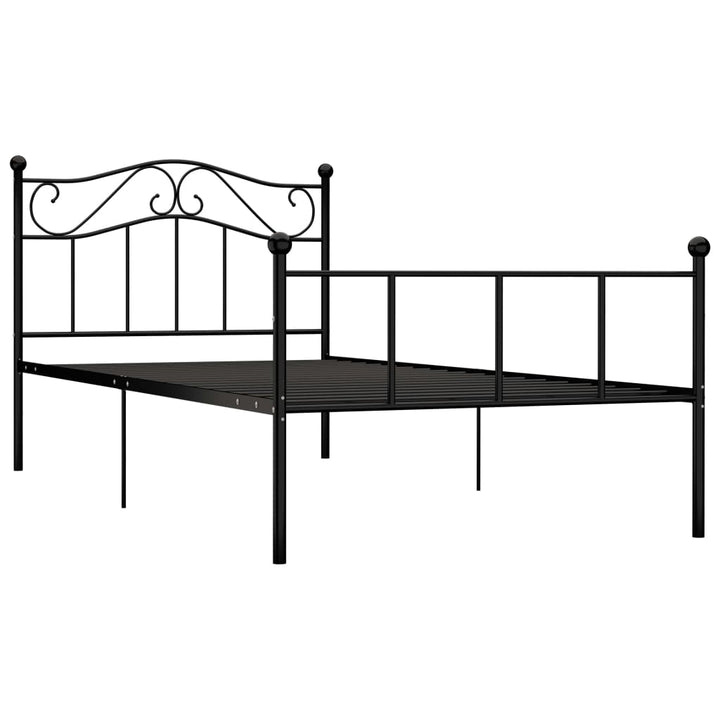 sengestel 100x200 cm metal sort