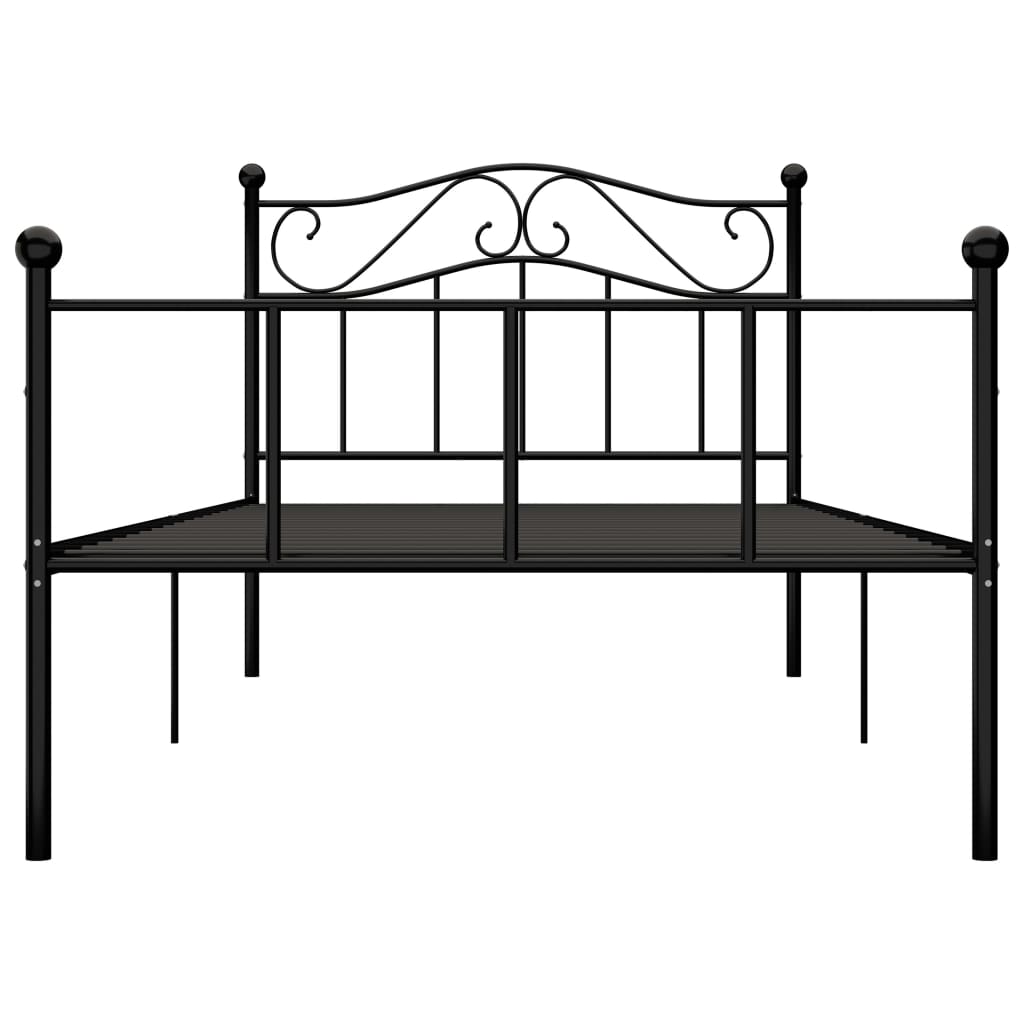 sengestel 100x200 cm metal sort