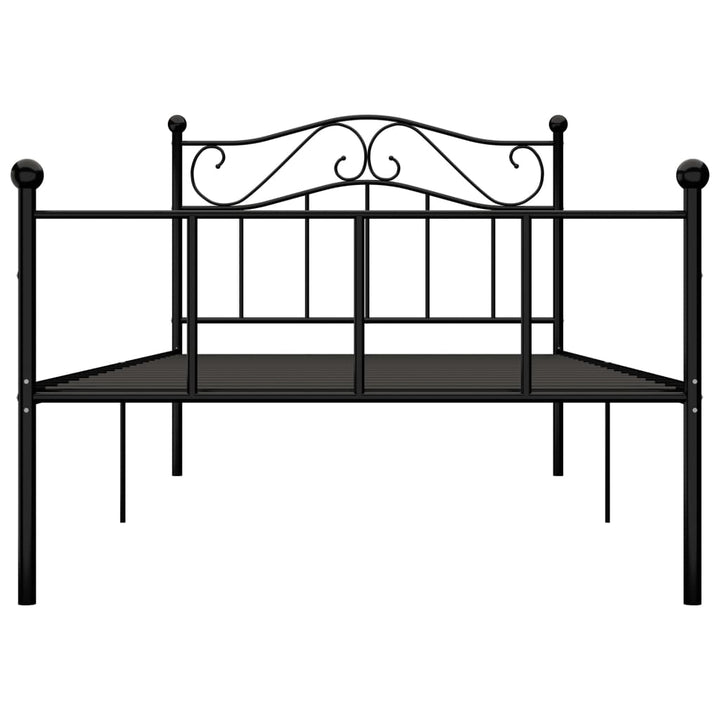 sengestel 100x200 cm metal sort