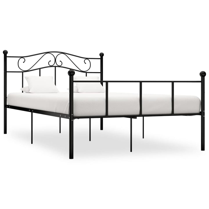 sengestel 120x200 cm metal sort