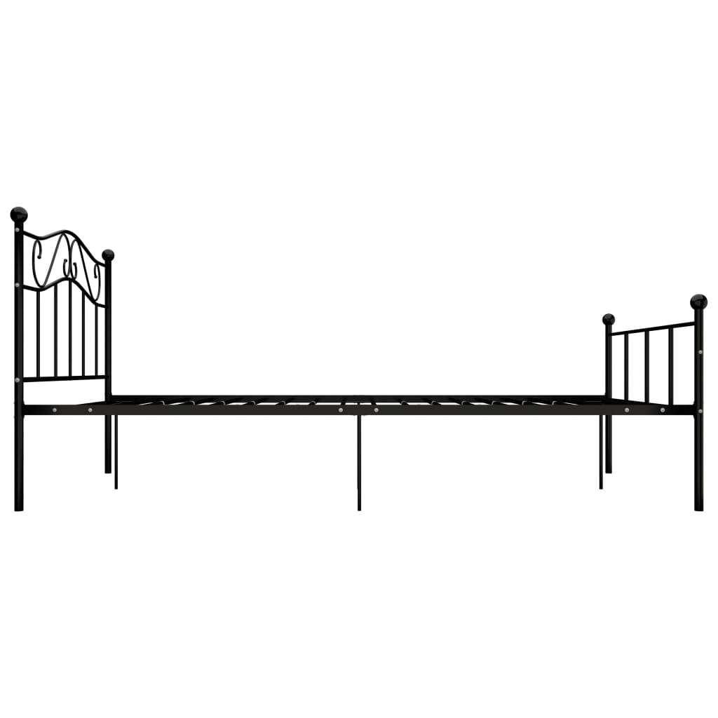 sengestel 120x200 cm metal sort