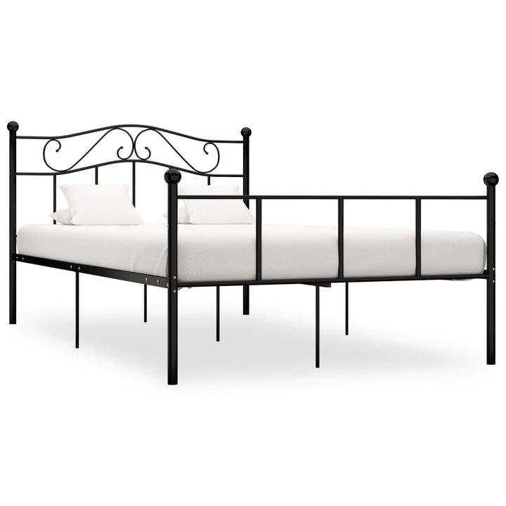sengestel 140x200 cm metal sort