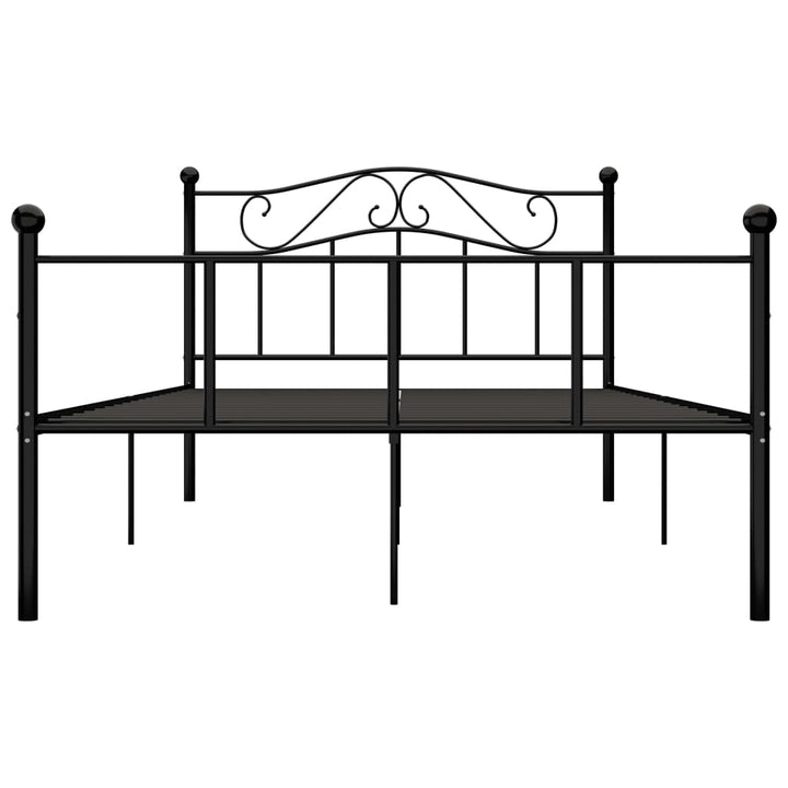 sengestel 140x200 cm metal sort