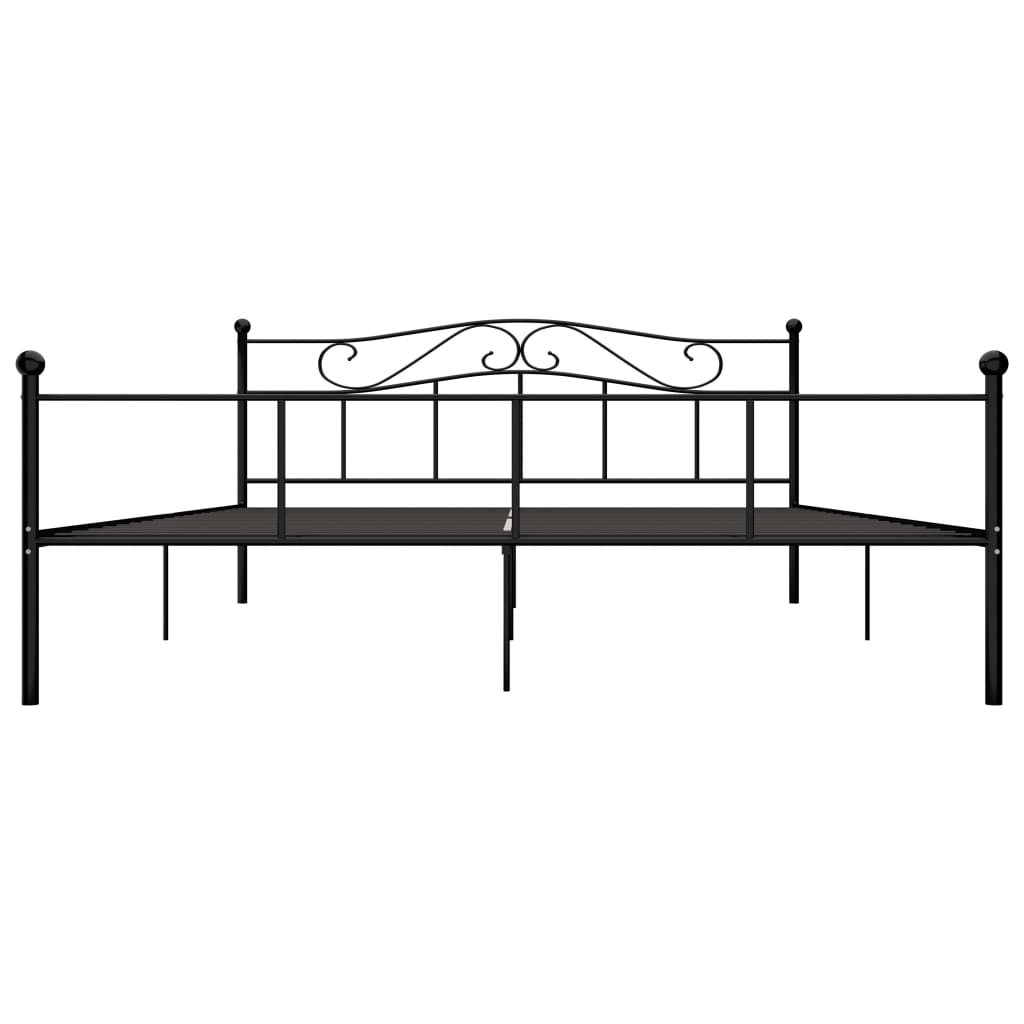 sengestel 180x200 cm metal sort