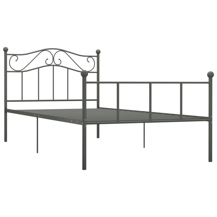 sengestel 100x200 cm metal grå