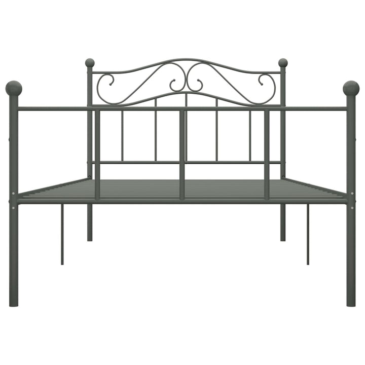 sengestel 100x200 cm metal grå