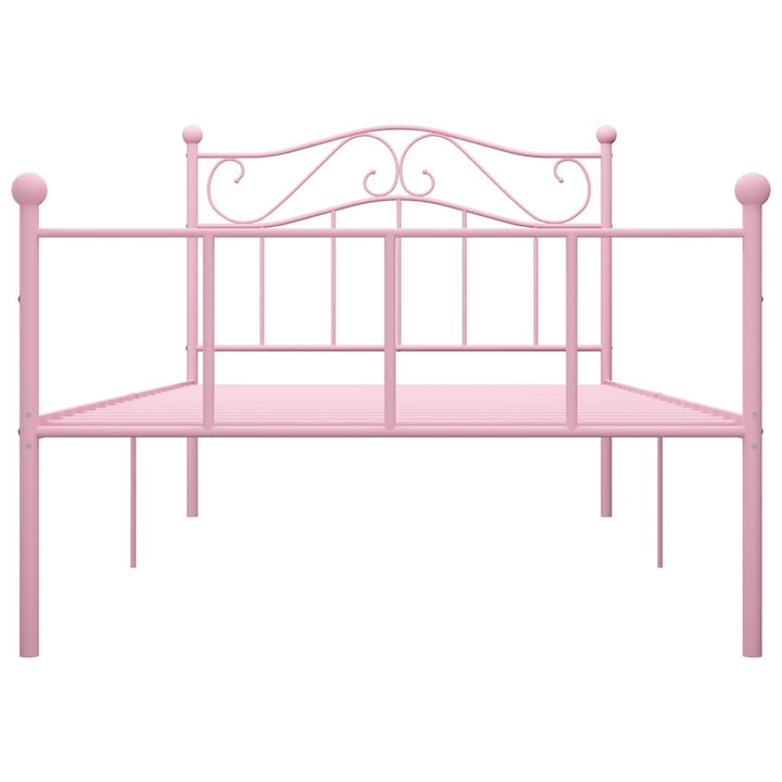 sengestel 90x200 cm metal pink