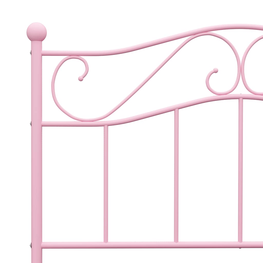 sengestel 90x200 cm metal pink