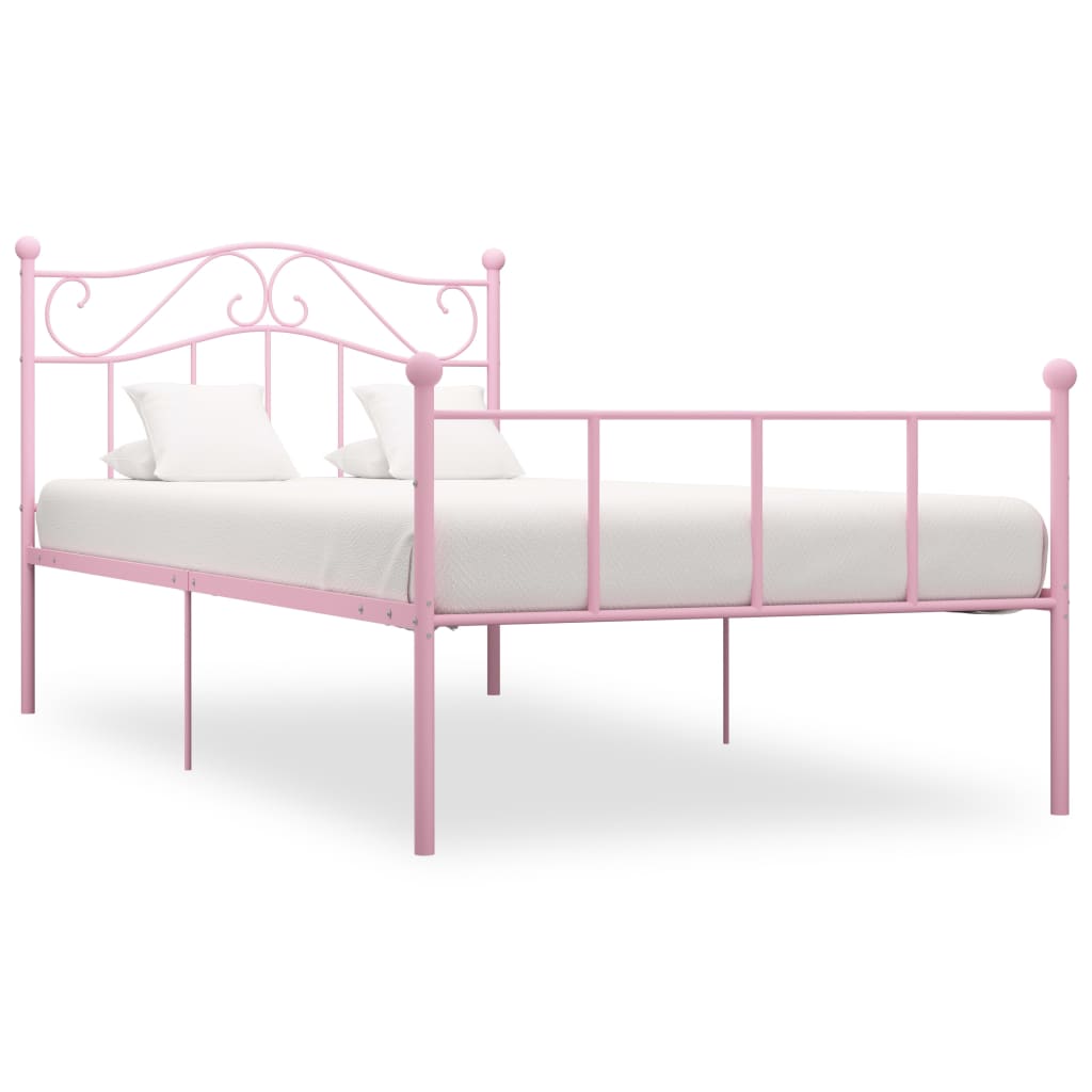 sengestel 100x200 cm metal pink