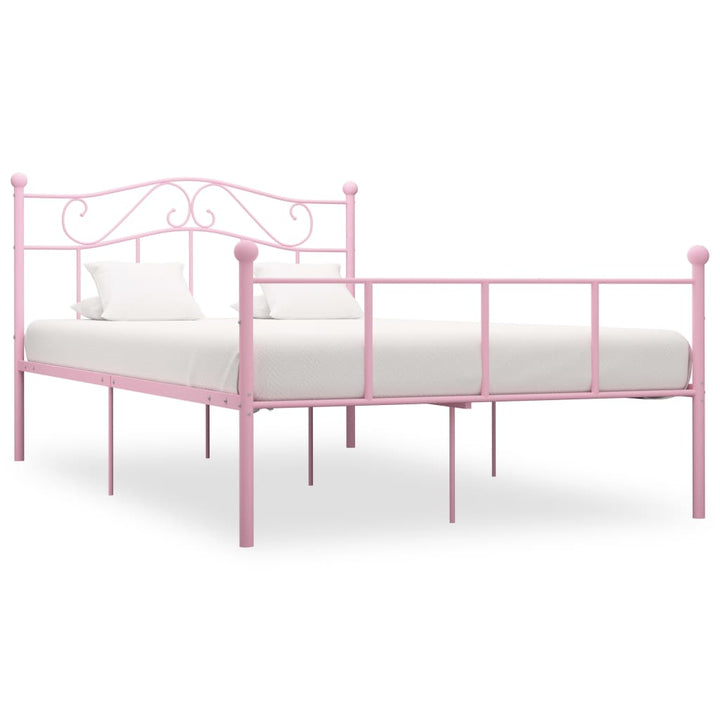 sengestel 140x200 cm metal pink